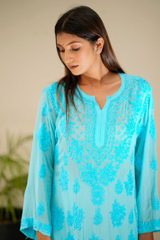 Adaya luxurious Look Premium Georgette Chikankari Kurta