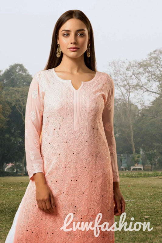 Premium Georgette 2 Piece Set Of Kurta & Plazzo