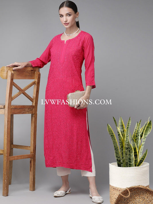 Beautiful Pink Premium Georgette kurta